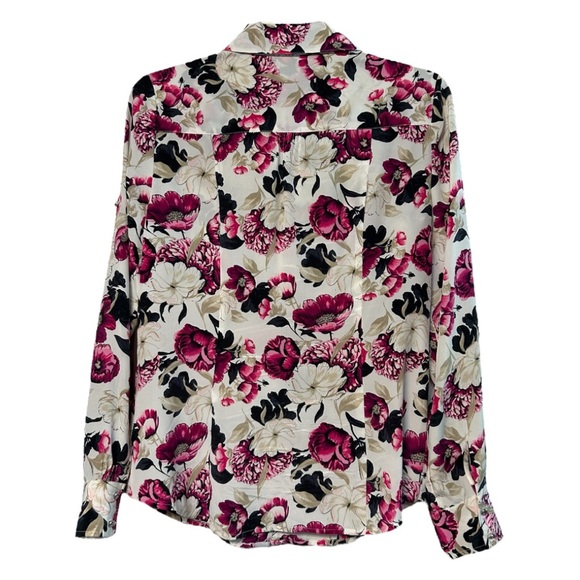 WHBM 100% silk button up top - Picture 3 of 9